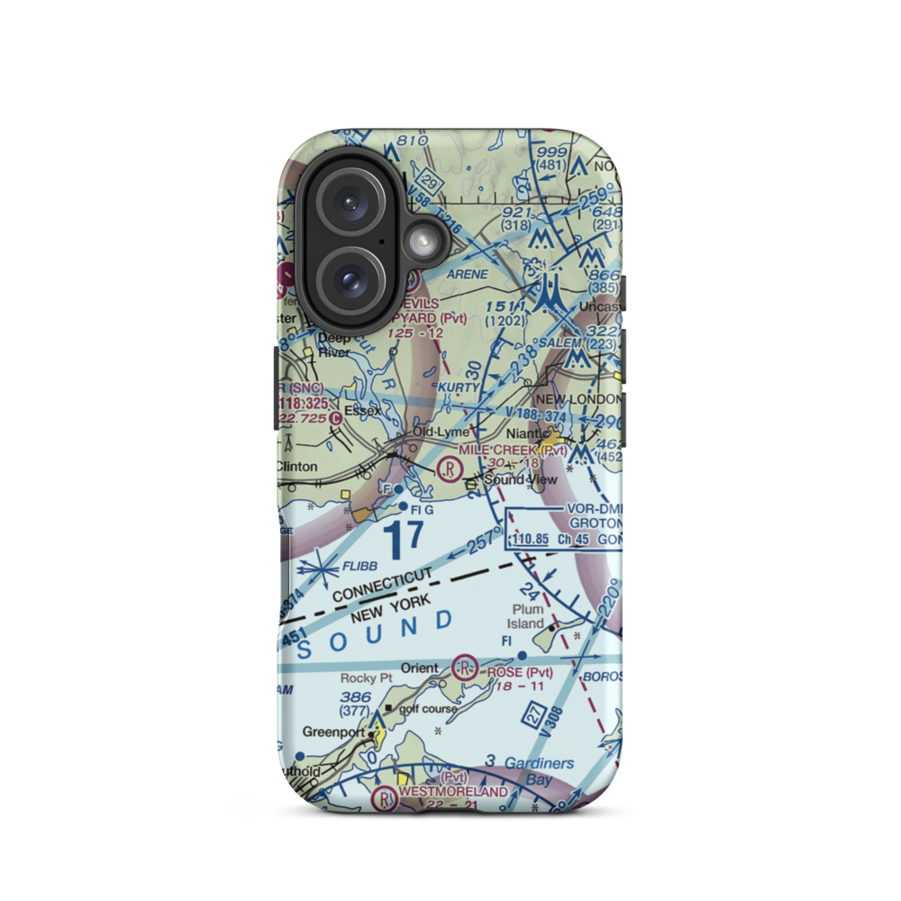 Mile Creek Airport (5CT7) VFR Sectional  Tough iPhone Case iPhone 16 model shown