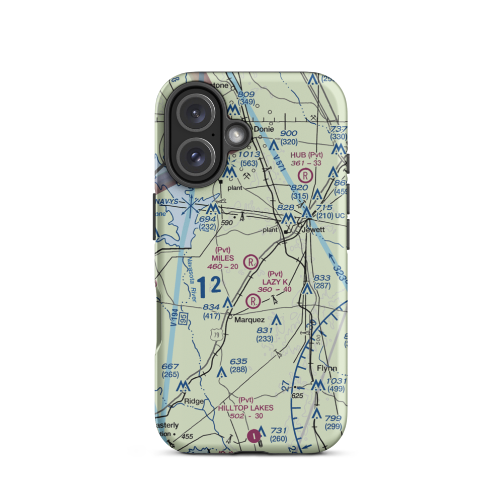 Miles Field (40TA) VFR Sectional  Tough iPhone Case iPhone 16 model shown