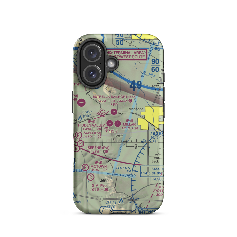 Millar Airport (2AZ4) VFR Sectional  Tough iPhone Case iPhone 16 model shown