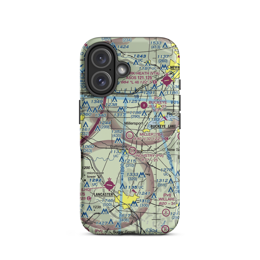 Miller Farm Landing Strip (7B4) VFR Sectional  Tough iPhone Case iPhone 16 model shown