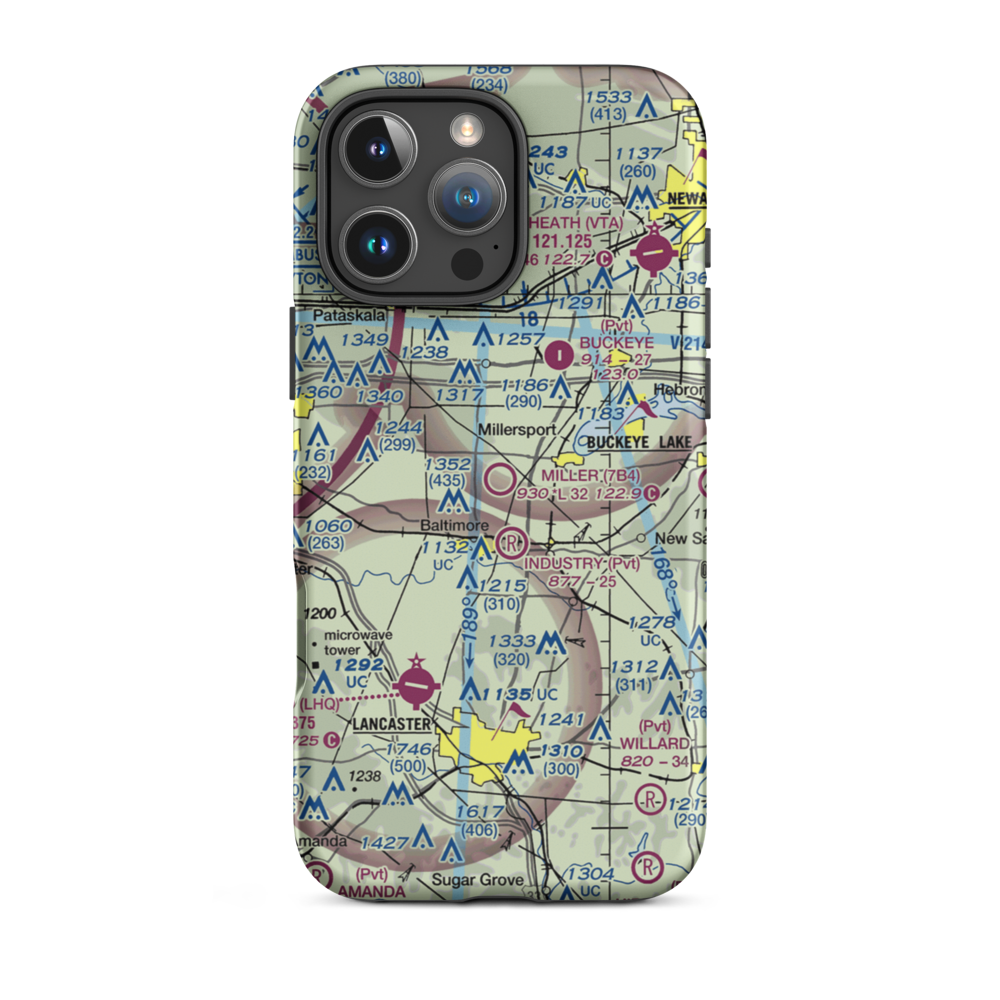 Miller Farm Landing Strip (7B4) VFR Sectional  Tough iPhone Case iPhone 16 Pro Max model shown