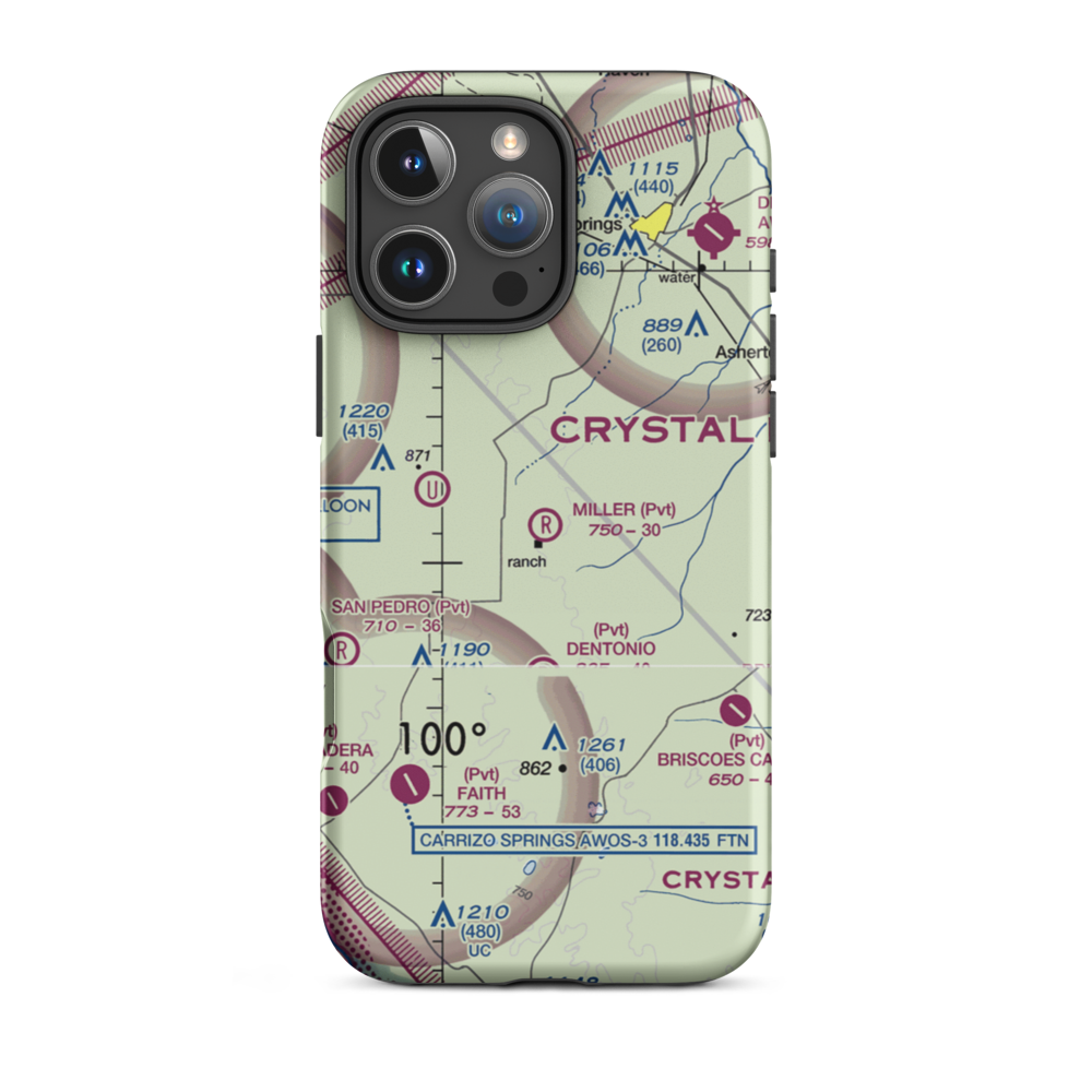 Miller Ranch Airport (TA84) VFR Sectional  Tough iPhone Case iPhone 16 Pro Max model shown