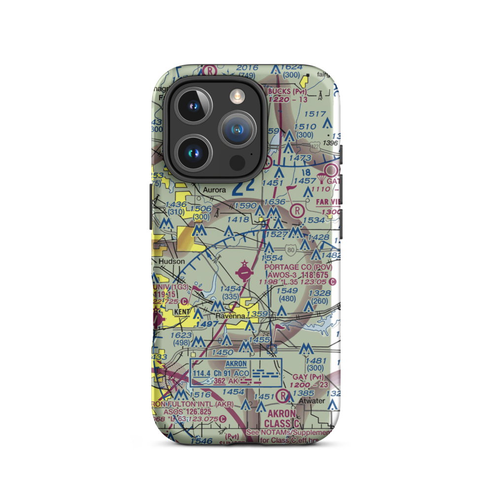 Mills Airport (7E3) VFR Sectional  Tough iPhone Case iPhone 16 Pro model shown
