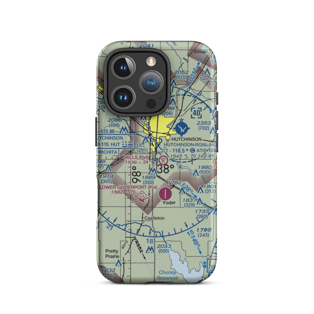 Mills Field (31KS) VFR Sectional  Tough iPhone Case iPhone 16 Pro model shown