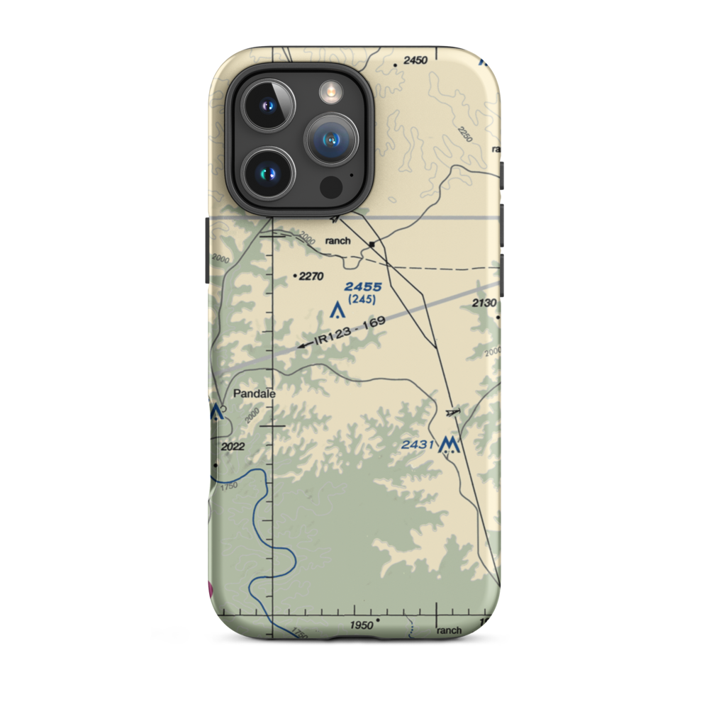 Mills Ranch Airport (3TE7) VFR Sectional  Tough iPhone Case iPhone 16 Pro Max model shown