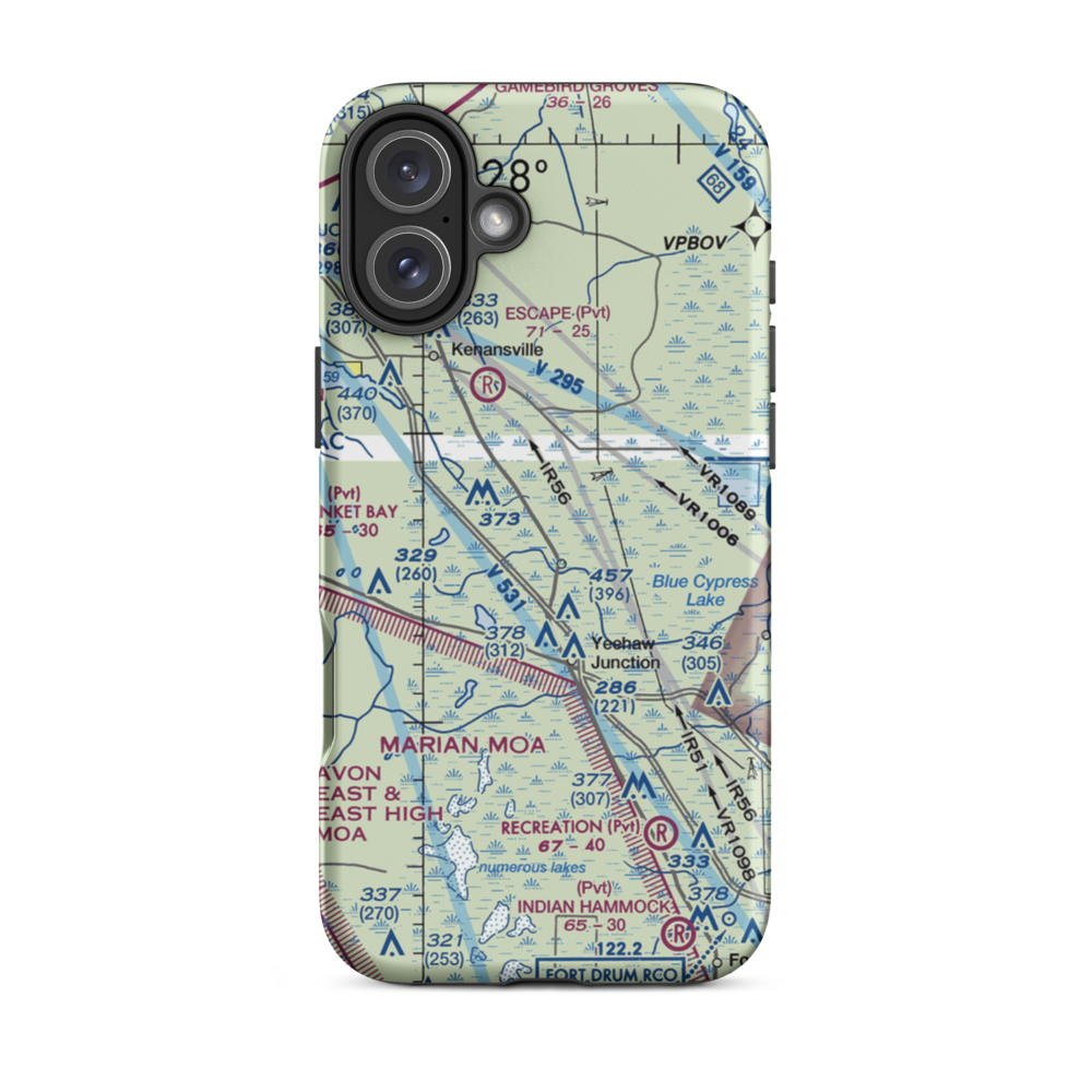 Mills Ranch South Airport (3FL5) VFR Sectional  Tough iPhone Case iPhone 16 Plus model shown