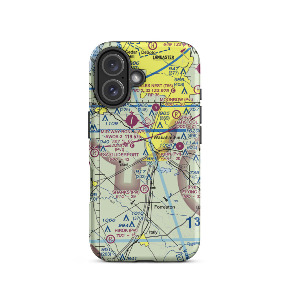 Mims Farm Ultralightport (01TX) VFR Sectional  Tough iPhone Case iPhone 16 model shown