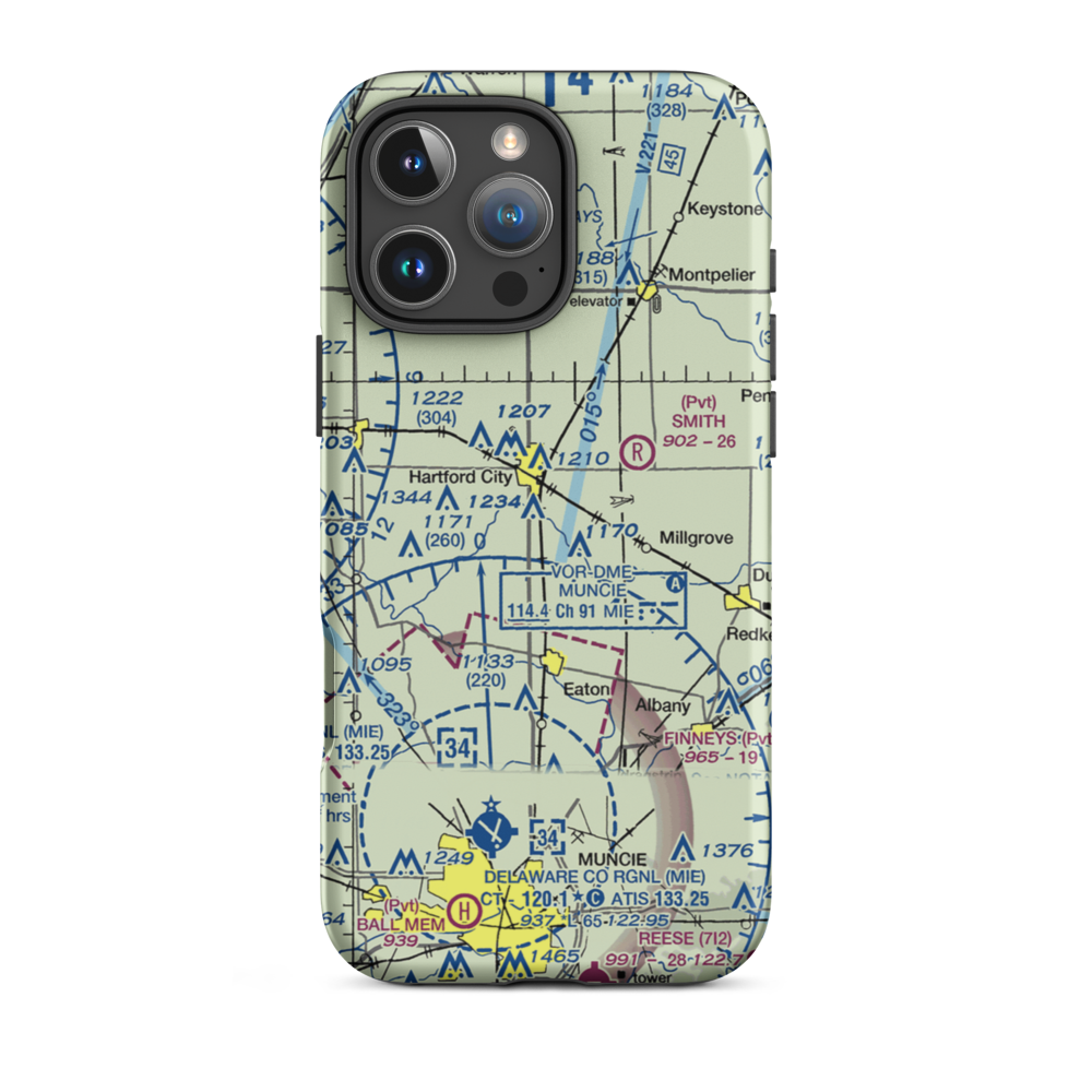 Minneman Airport (21IN) VFR Sectional  Tough iPhone Case iPhone 16 Pro Max model shown