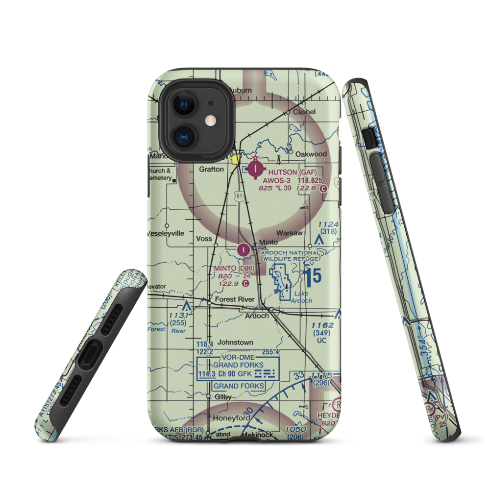 Minto Municipal Airport (D06) VFR Sectional  Tough iPhone Case iPhone 11 model shown