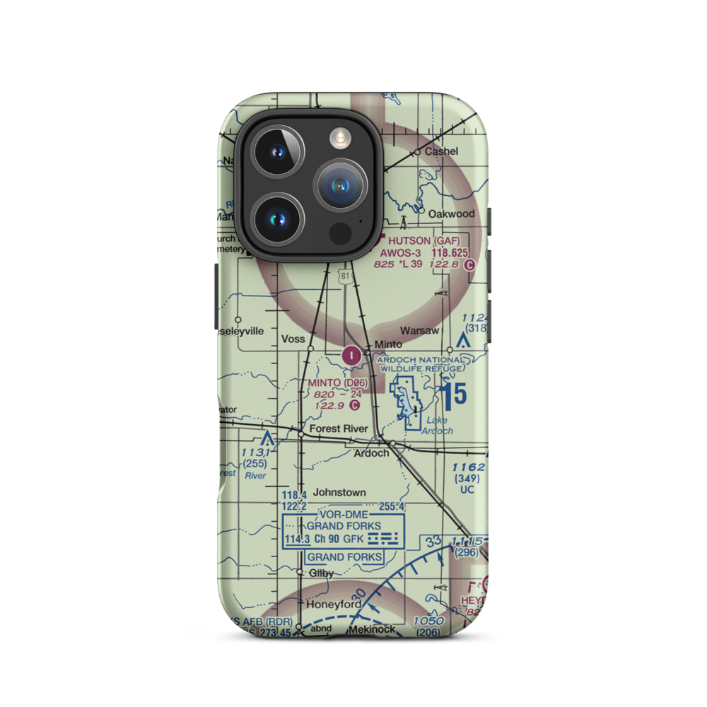Minto Municipal Airport (D06) VFR Sectional  Tough iPhone Case iPhone 16 Pro model shown