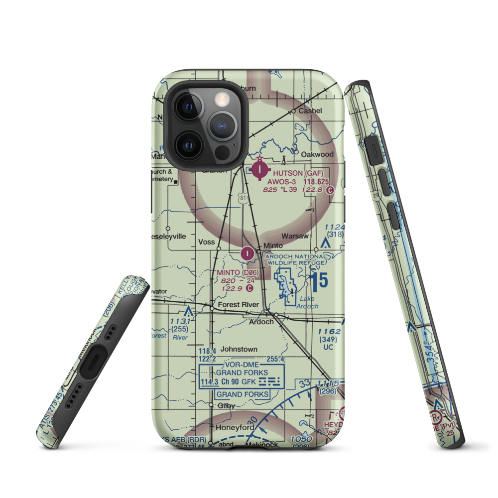 Minto Municipal Airport (D06) VFR Sectional  Tough iPhone Case iPhone 12 Pro model shown