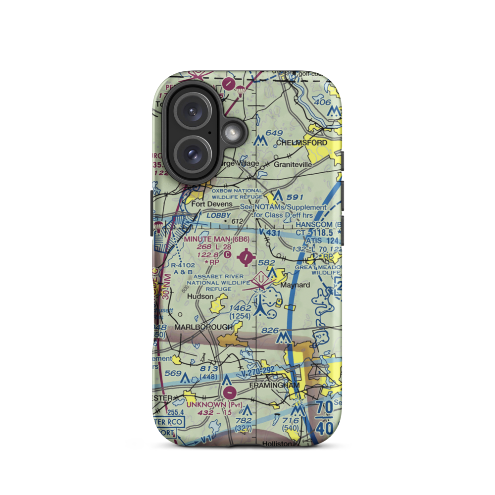 Minute Man Air Field (6B6) VFR Sectional  Tough iPhone Case iPhone 16 model shown