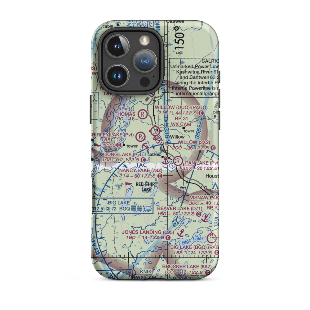 Minuteman Strip (AK68) VFR Sectional  Tough iPhone Case iPhone 16 Pro Max model shown