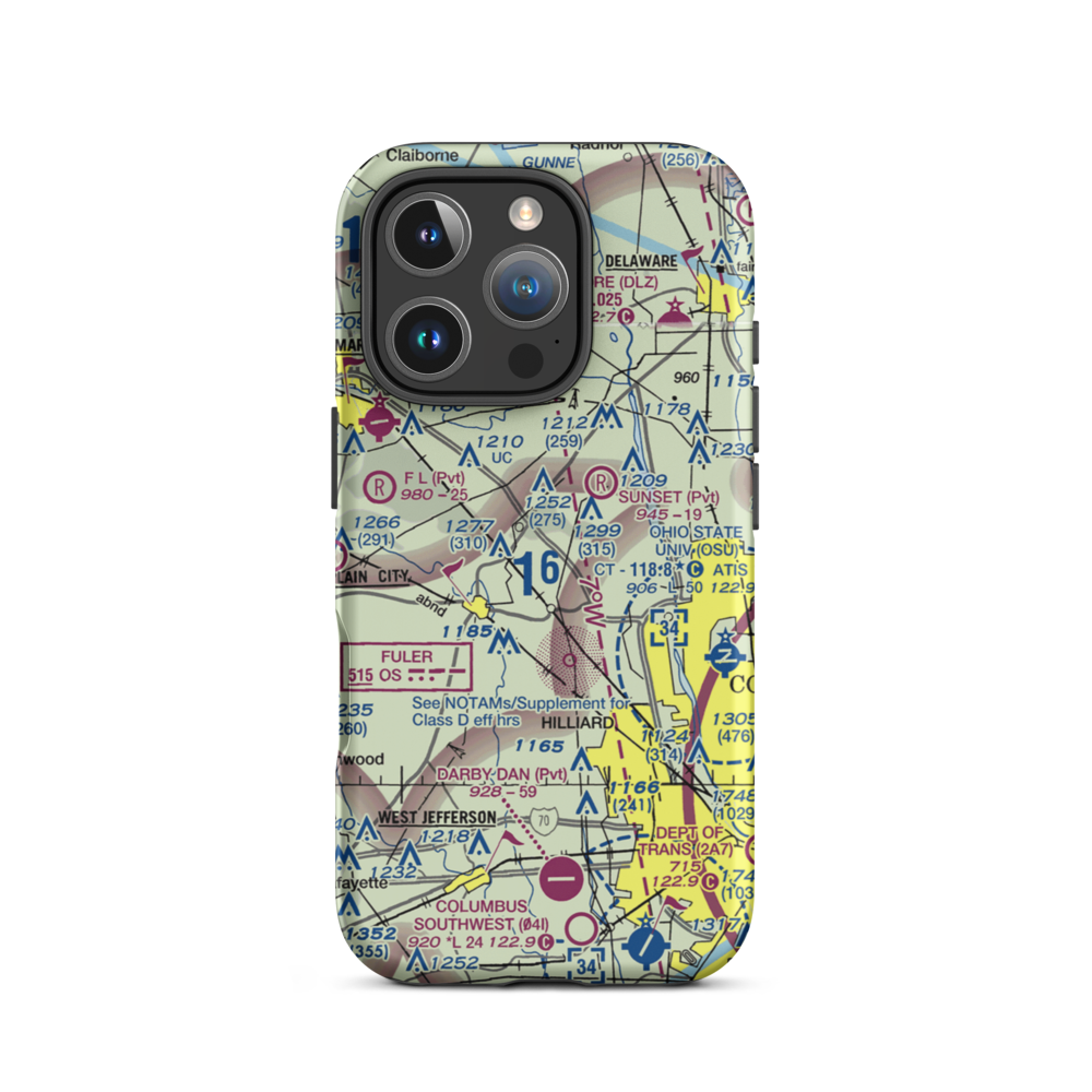 Mitchell Airport (6OI5) VFR Sectional  Tough iPhone Case iPhone 16 Pro model shown