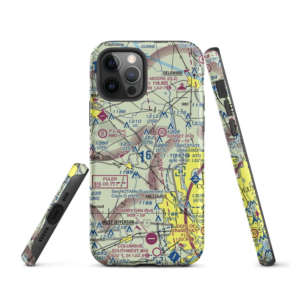 Mitchell Airport (6OI5) VFR Sectional  Tough iPhone Case iPhone 12 Pro model shown