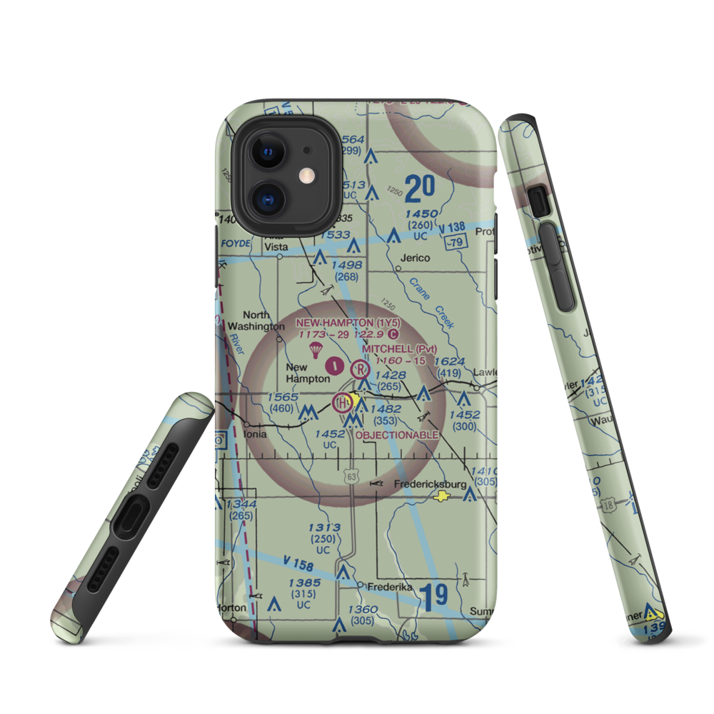 Mitchell Field (7IA7) VFR Sectional  Tough iPhone Case iPhone 11 model shown