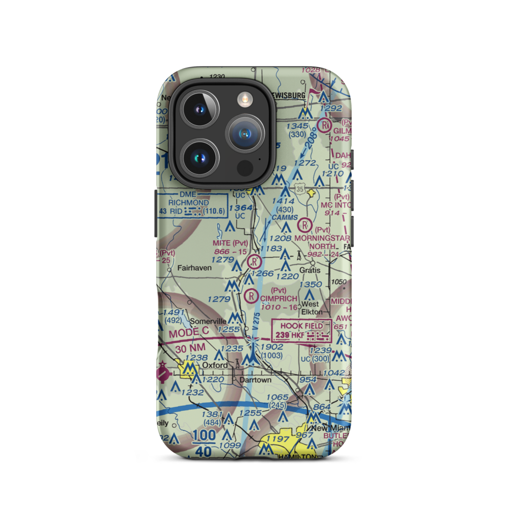 Mite Airport (OI89) VFR Sectional  Tough iPhone Case iPhone 16 Pro model shown