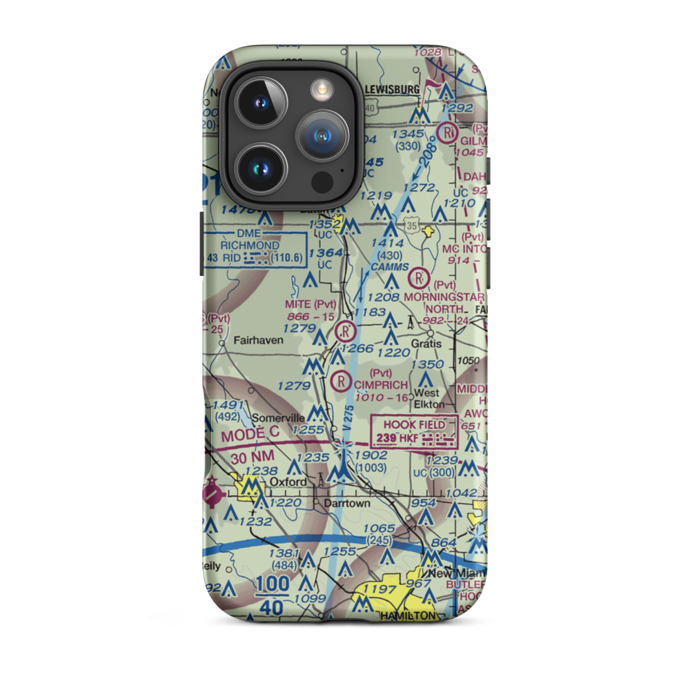 Mite Airport (OI89) VFR Sectional  Tough iPhone Case iPhone 16 Pro Max model shown