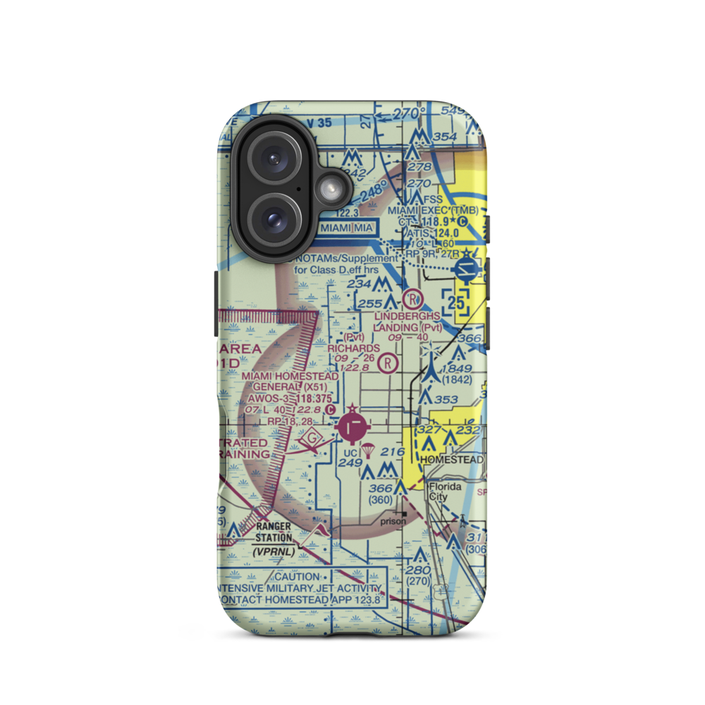 Mjd STOLport (FL31) VFR Sectional  Tough iPhone Case iPhone 16 model shown
