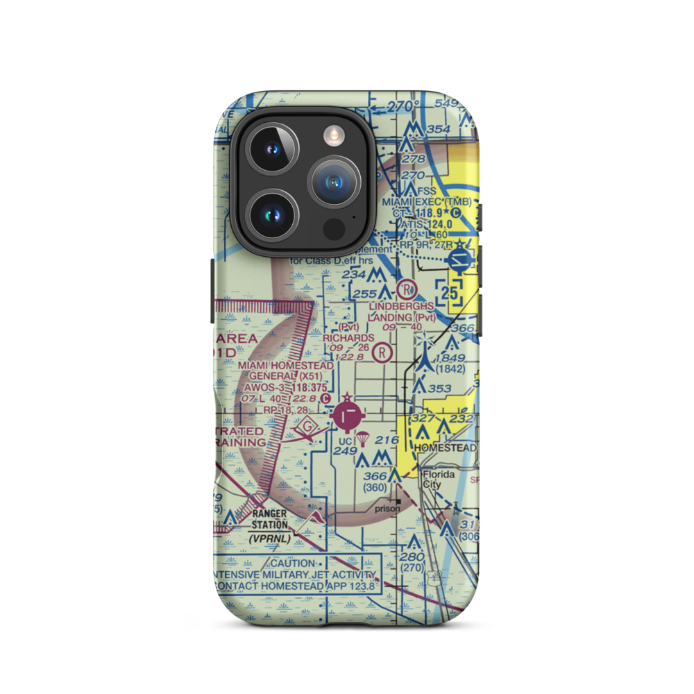 Mjd STOLport (FL31) VFR Sectional  Tough iPhone Case iPhone 16 Pro model shown