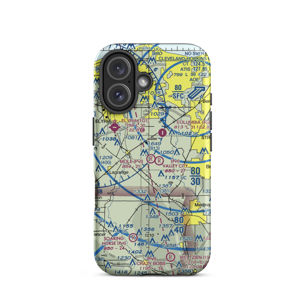 Mole Airport (1OA2) VFR Sectional  Tough iPhone Case iPhone 16 model shown