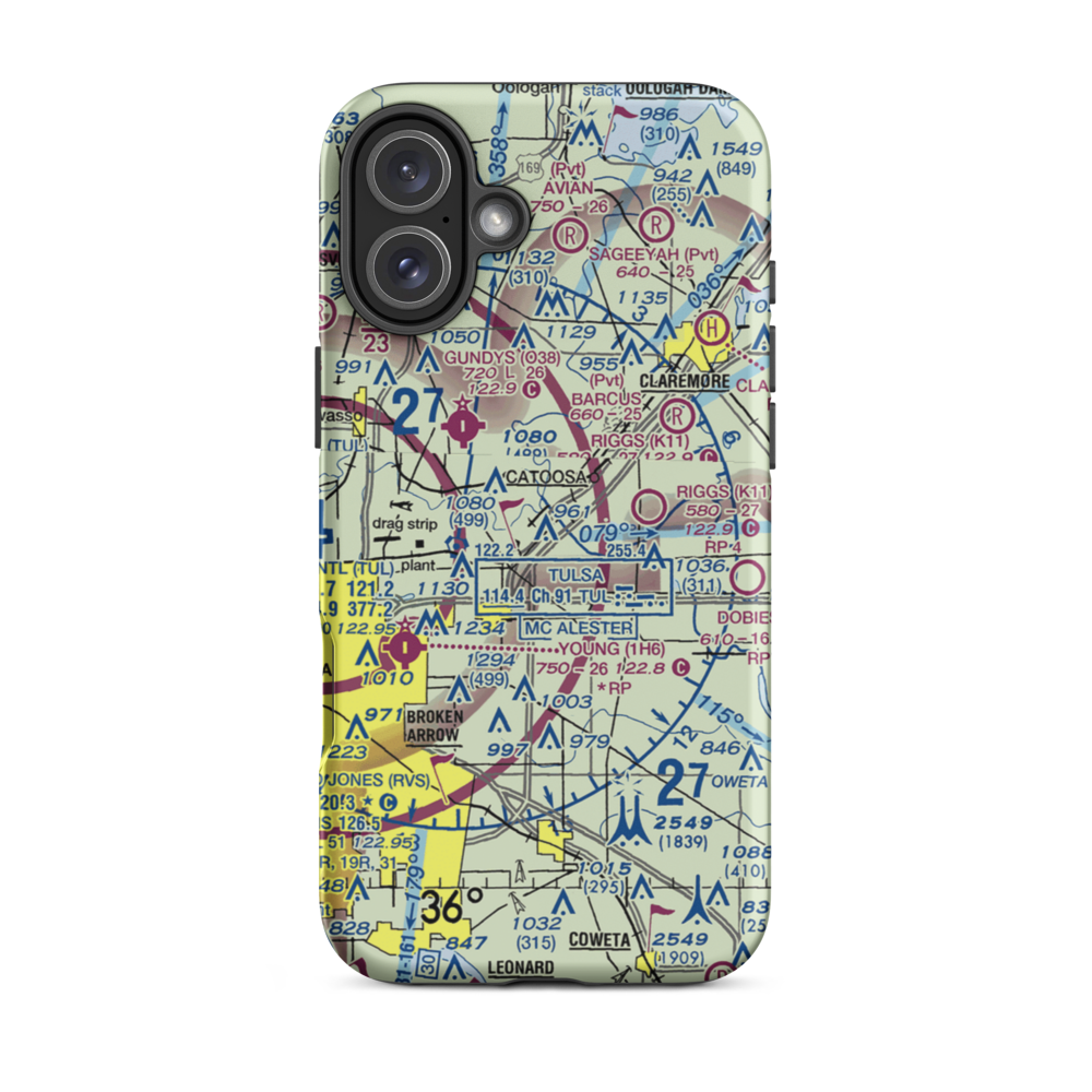 Molly's Landing Heliport (O34) VFR Sectional  Tough iPhone Case iPhone 16 Plus model shown