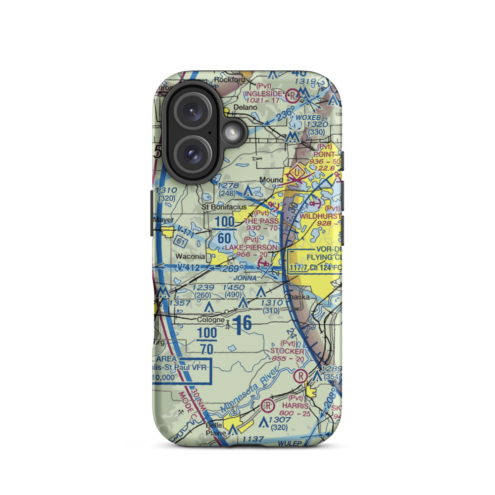 Molnau Airpark (1MN5) VFR Sectional  Tough iPhone Case iPhone 16 model shown