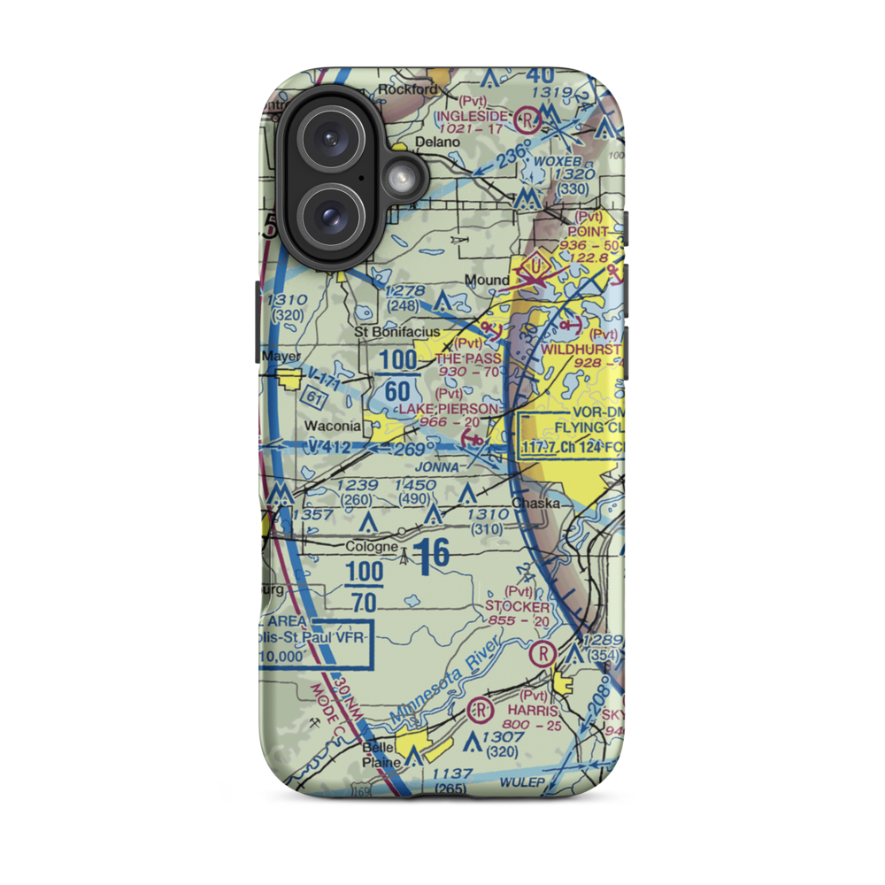 Molnau Airpark (1MN5) VFR Sectional  Tough iPhone Case iPhone 16 Plus model shown