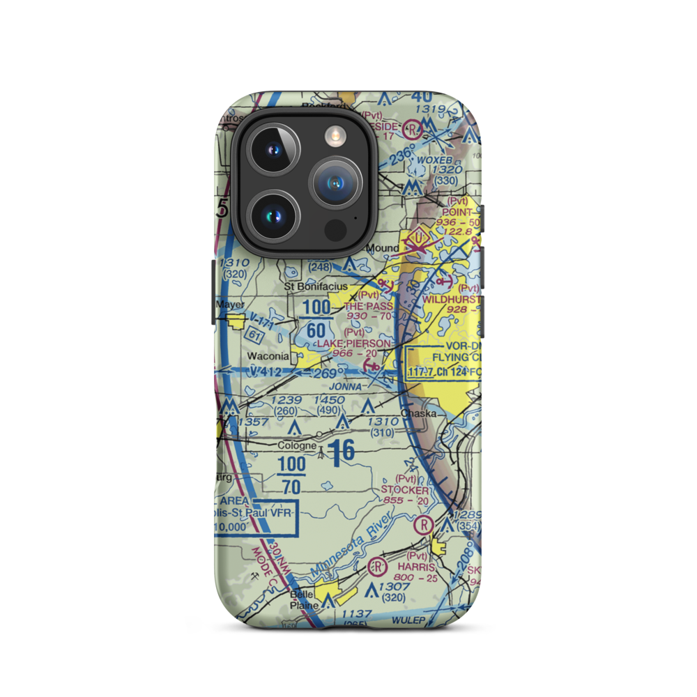 Molnau Airpark (1MN5) VFR Sectional  Tough iPhone Case iPhone 16 Pro model shown