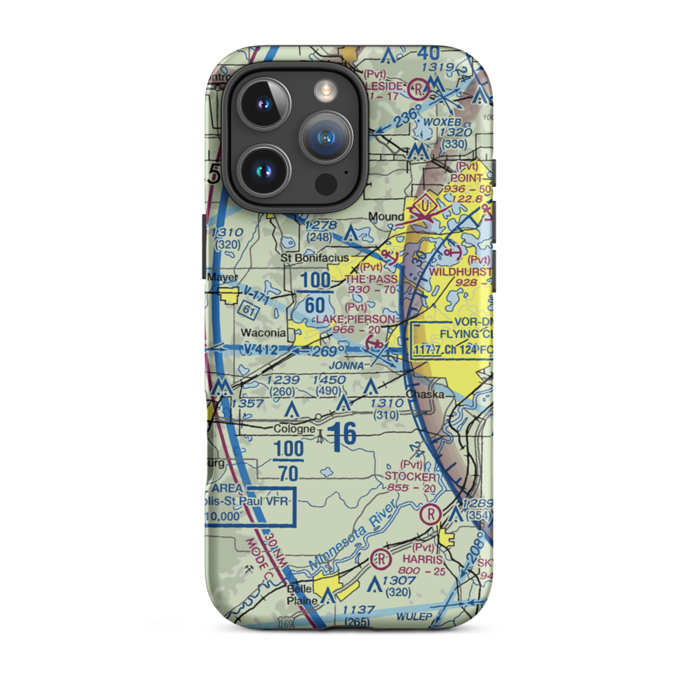 Molnau Airpark (1MN5) VFR Sectional  Tough iPhone Case iPhone 16 Pro Max model shown