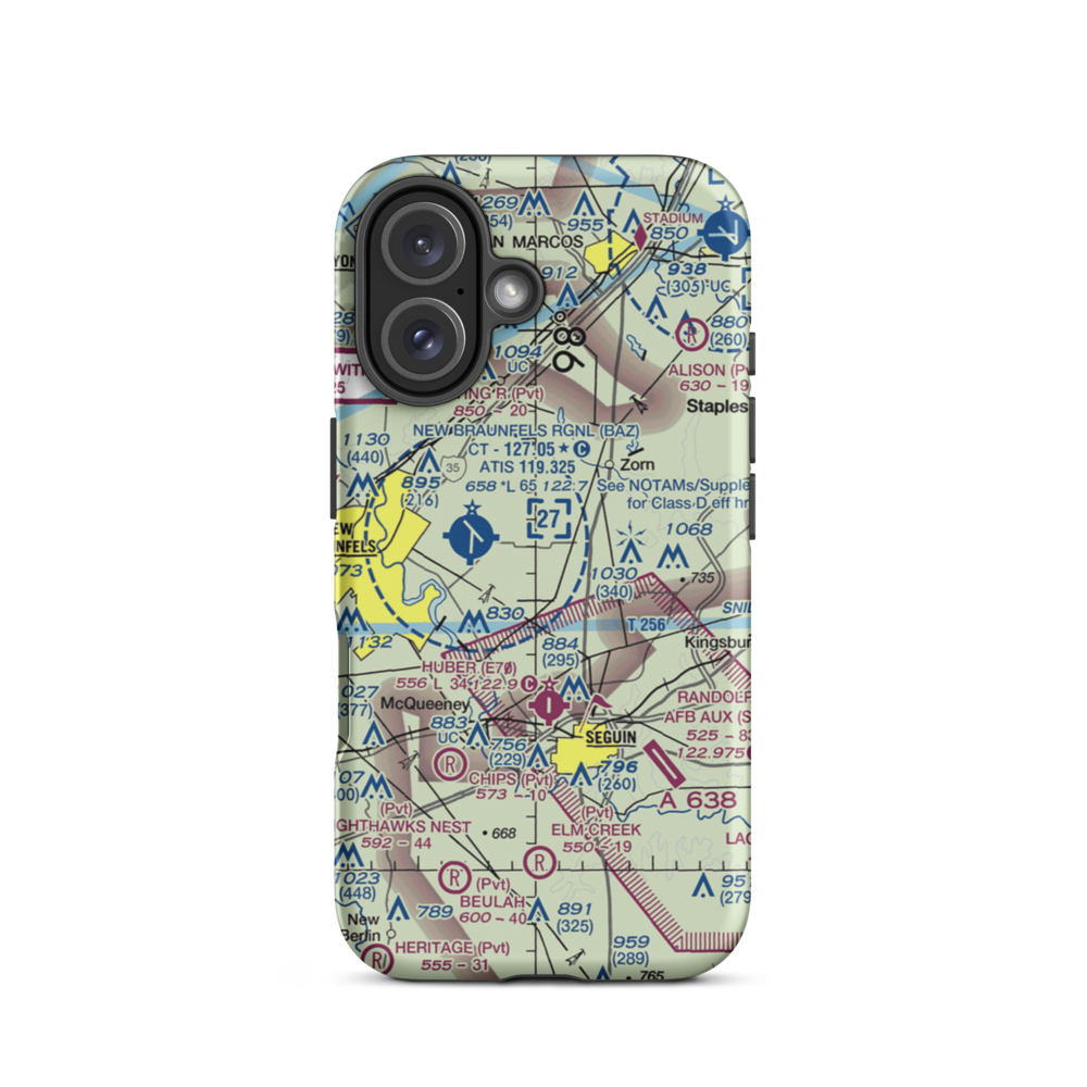 Moltz Airport (50TA) VFR Sectional  Tough iPhone Case iPhone 16 model shown