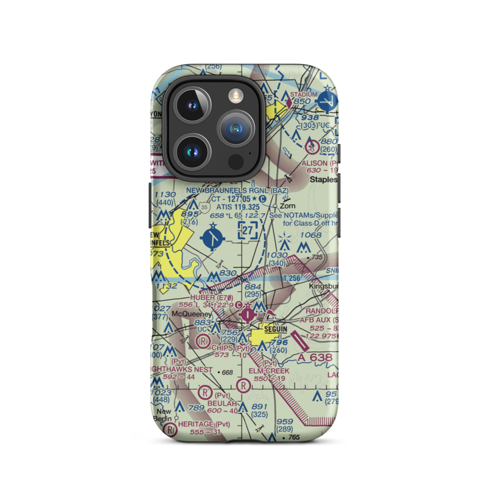 Moltz Airport (50TA) VFR Sectional  Tough iPhone Case iPhone 16 Pro model shown