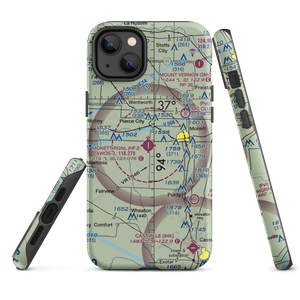 Monett Municipal Airport (HFJ) VFR Sectional  Tough iPhone Case