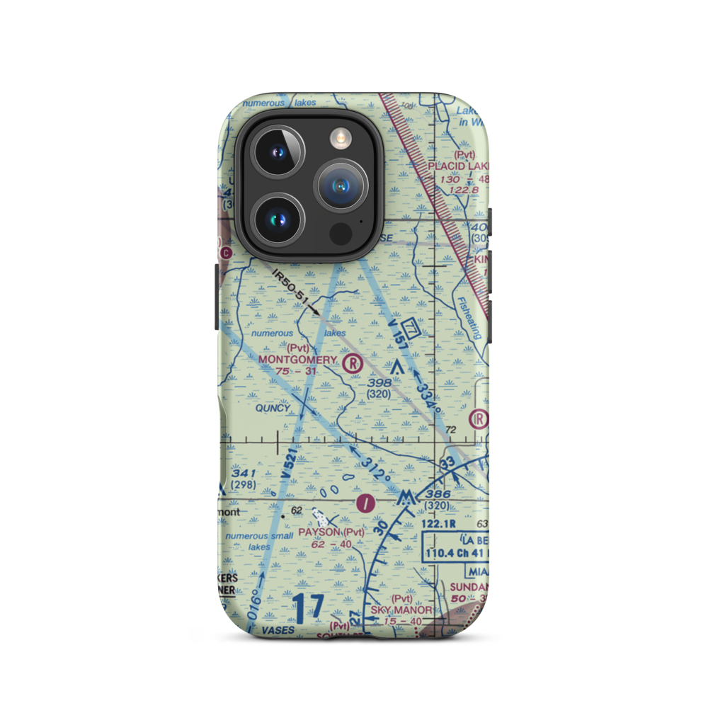 Montgomery Ranch Airport (FA64) VFR Sectional  Tough iPhone Case iPhone 16 Pro model shown