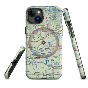 Monticello Regional Airport (MXO) VFR Sectional  Tough iPhone Case