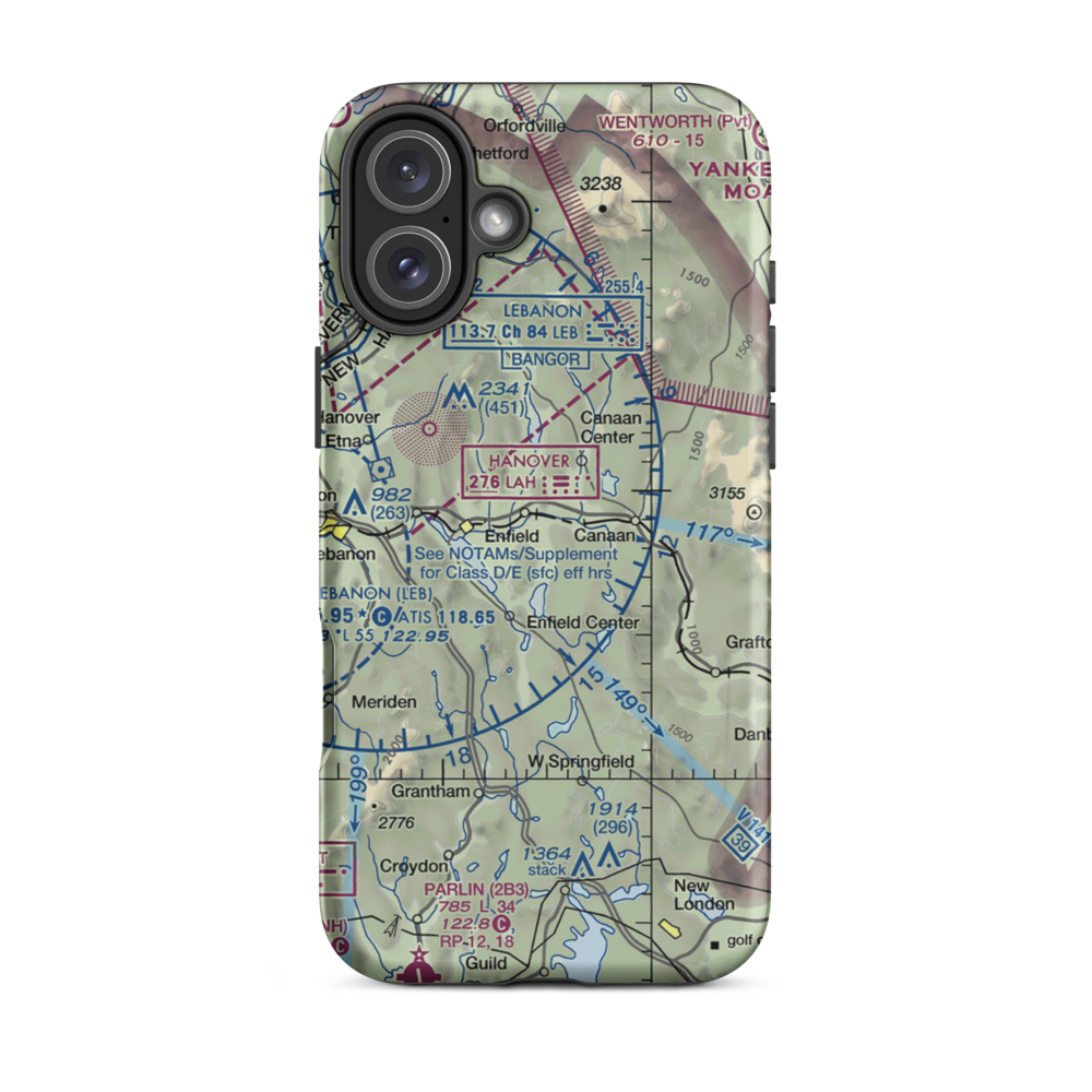 Moore Airfield (01NH) VFR Sectional  Tough iPhone Case iPhone 16 Plus model shown
