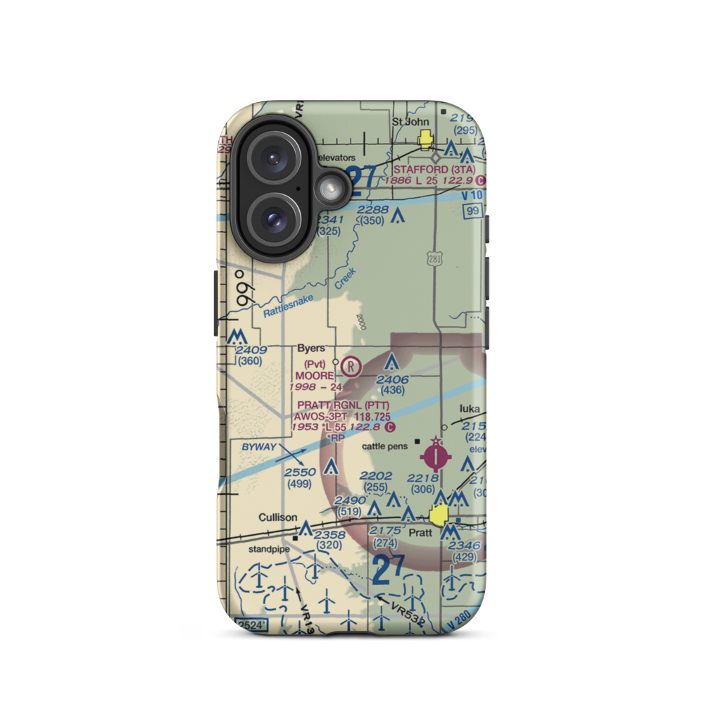 Moore Field (SN48) VFR Sectional  Tough iPhone Case iPhone 16 model shown