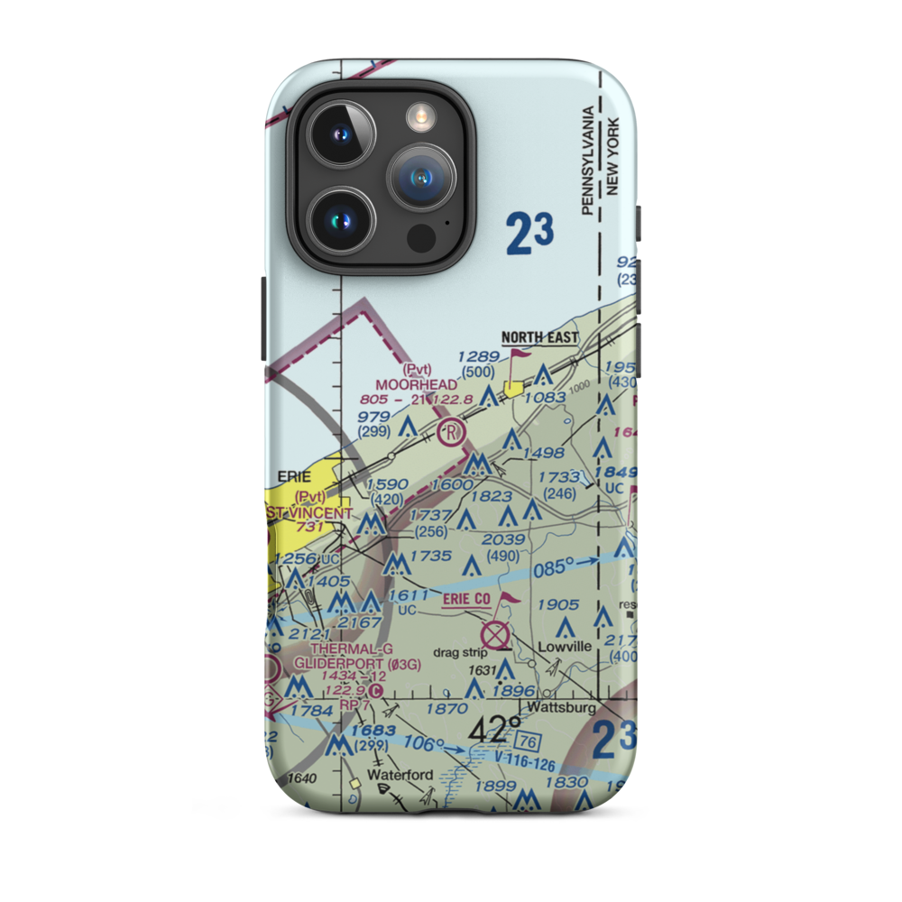 Moorhead Airpark LLC (PN40) VFR Sectional  Tough iPhone Case iPhone 16 Pro Max model shown