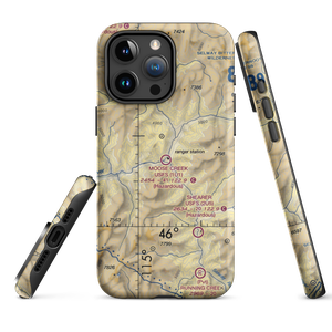 Moose Creek /US Forest Service/ Airport (1U1) VFR Sectional  Tough iPhone Case