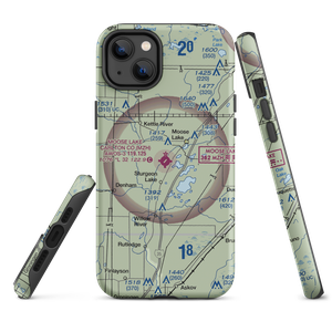 Moose Lake Carlton County Airport (MZH) VFR Sectional  Tough iPhone Case