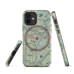 Moose Lake Carlton County Airport (MZH) VFR Sectional  Tough iPhone Case