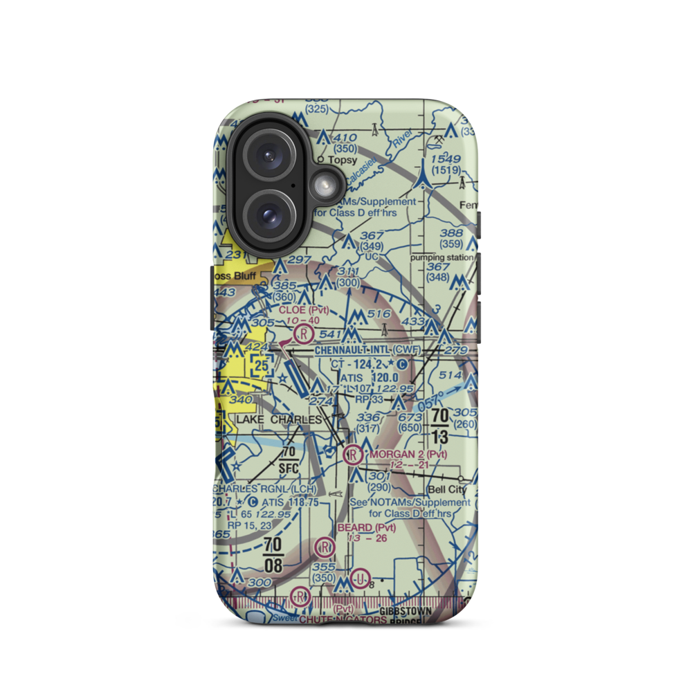 Morgan Crop Service Airport (3LA9) VFR Sectional  Tough iPhone Case iPhone 16 model shown