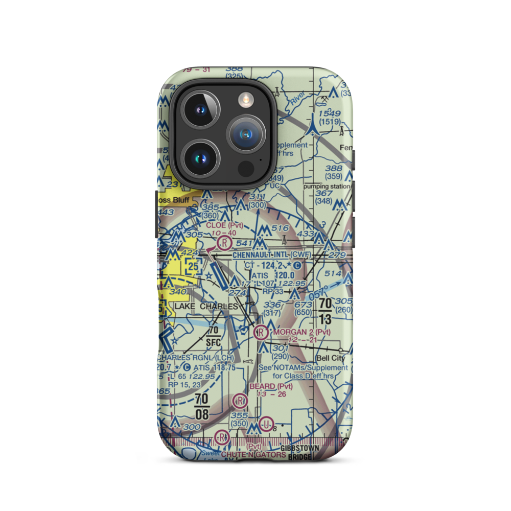 Morgan Crop Service Airport (3LA9) VFR Sectional  Tough iPhone Case iPhone 16 Pro model shown
