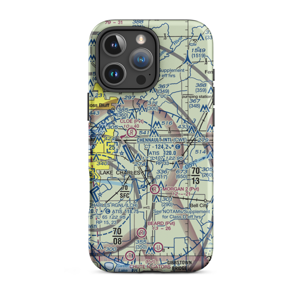 Morgan Crop Service Airport (3LA9) VFR Sectional  Tough iPhone Case iPhone 16 Pro Max model shown