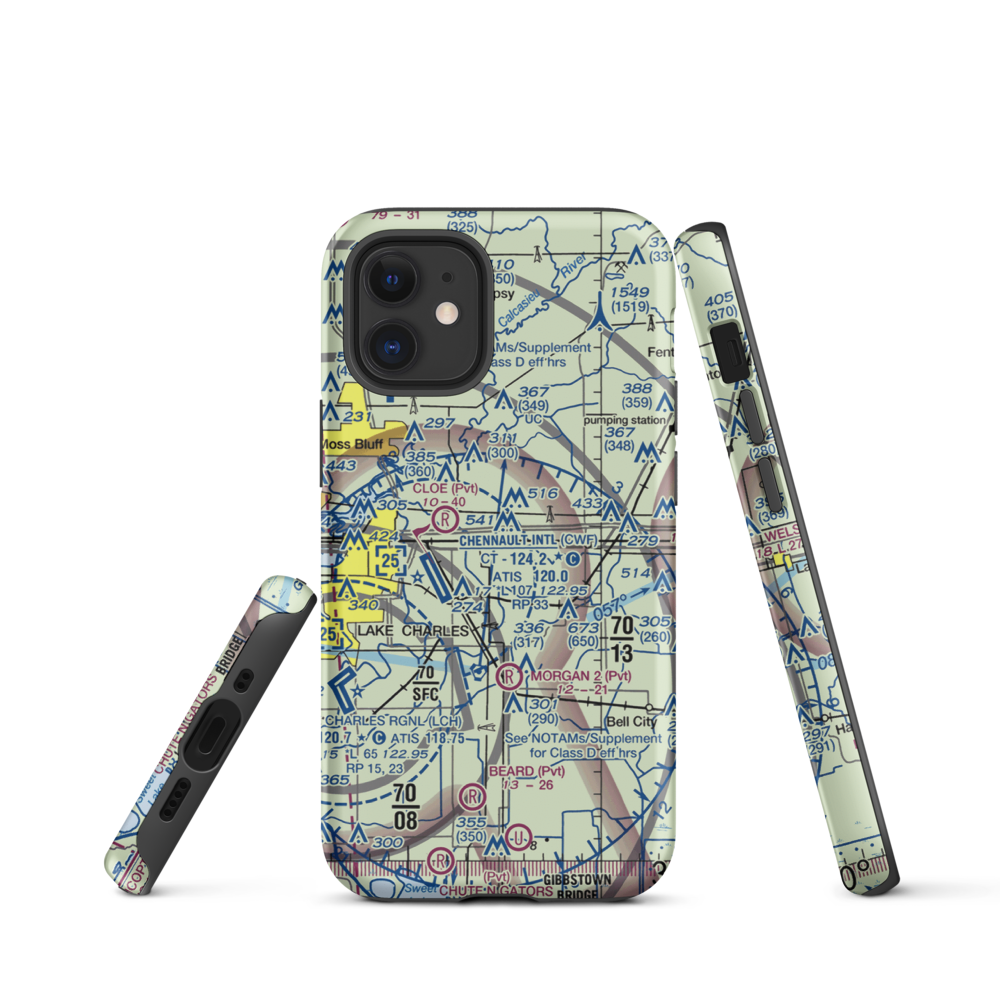 Morgan Crop Service Airport (3LA9) VFR Sectional  Tough iPhone Case iPhone 12 mini model shown
