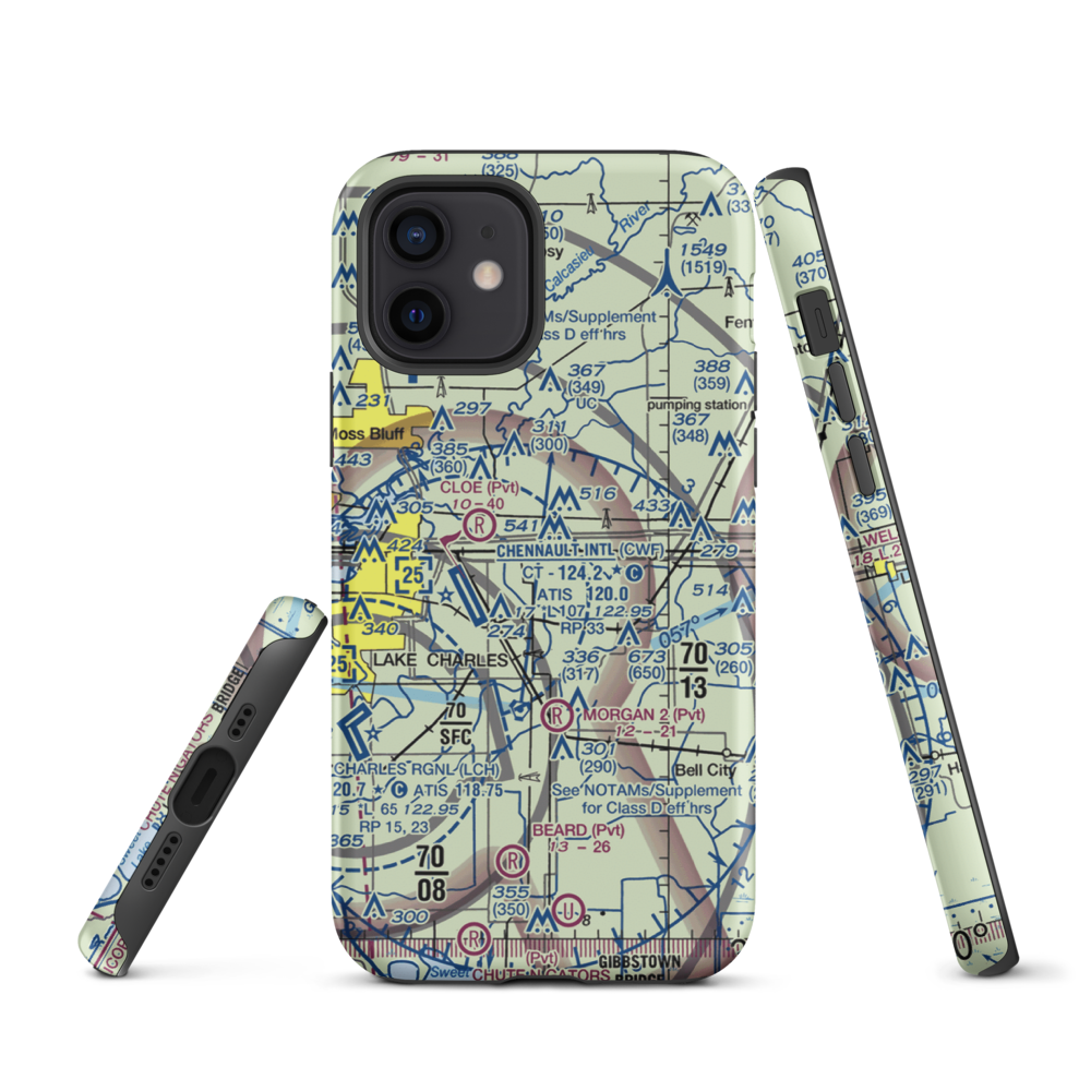 Morgan Crop Service Airport (3LA9) VFR Sectional  Tough iPhone Case iPhone 12 model shown