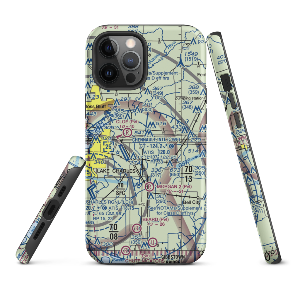 Morgan Crop Service Airport (3LA9) VFR Sectional  Tough iPhone Case iPhone 12 Pro Max model shown