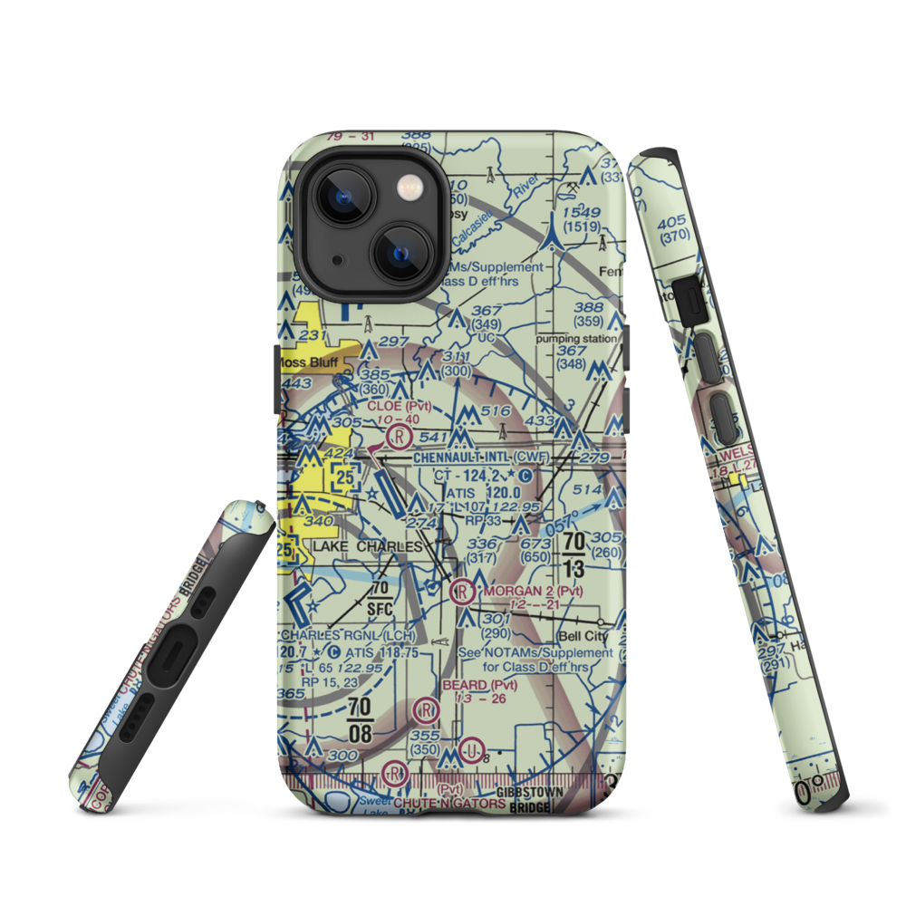 Morgan Crop Service Airport (3LA9) VFR Sectional  Tough iPhone Case iPhone 13 model shown