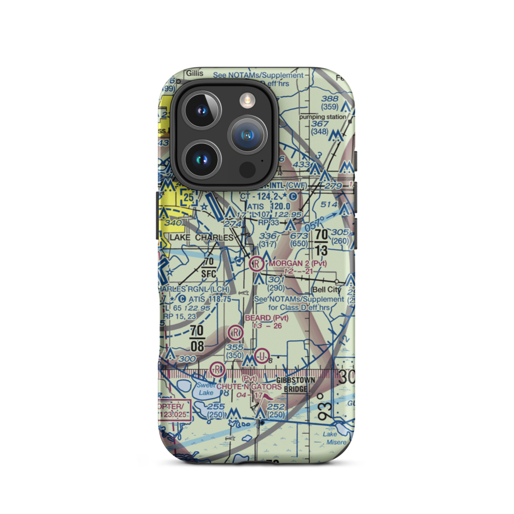 Morgan Crop Service Nr 2 Airport (3LA6) VFR Sectional  Tough iPhone Case iPhone 16 Pro model shown