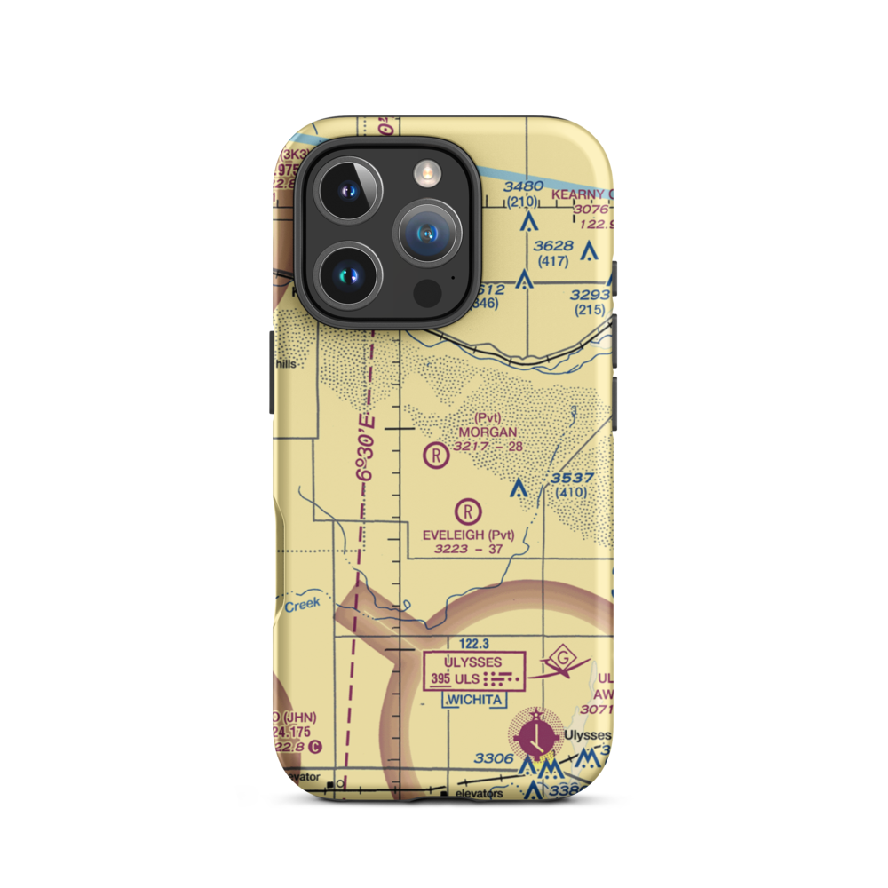 Morgan Farms Airport (8KS0) VFR Sectional  Tough iPhone Case iPhone 16 Pro model shown